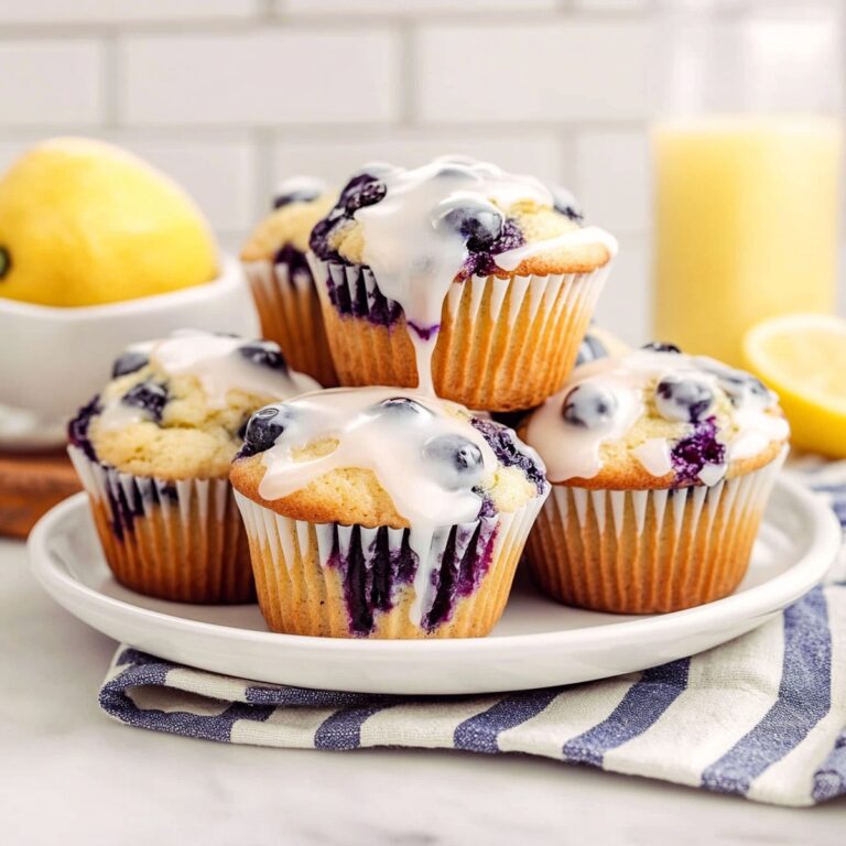Tangy Blueberry Muffins With Lemon Glaze Recipe