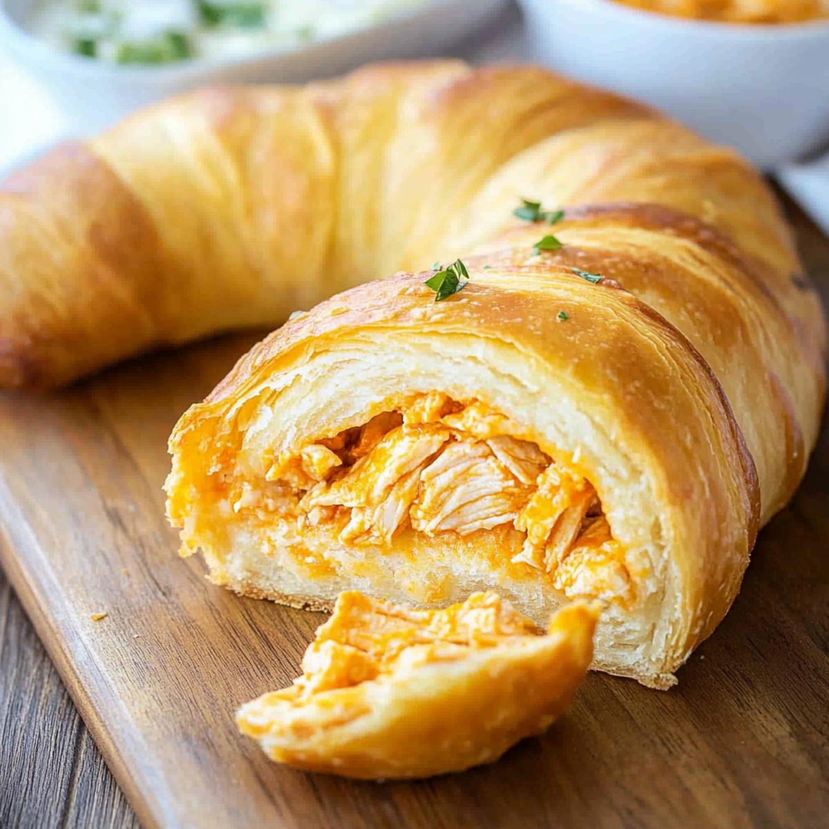 Crispy Buffalo Chicken Crescent Ring Recipe