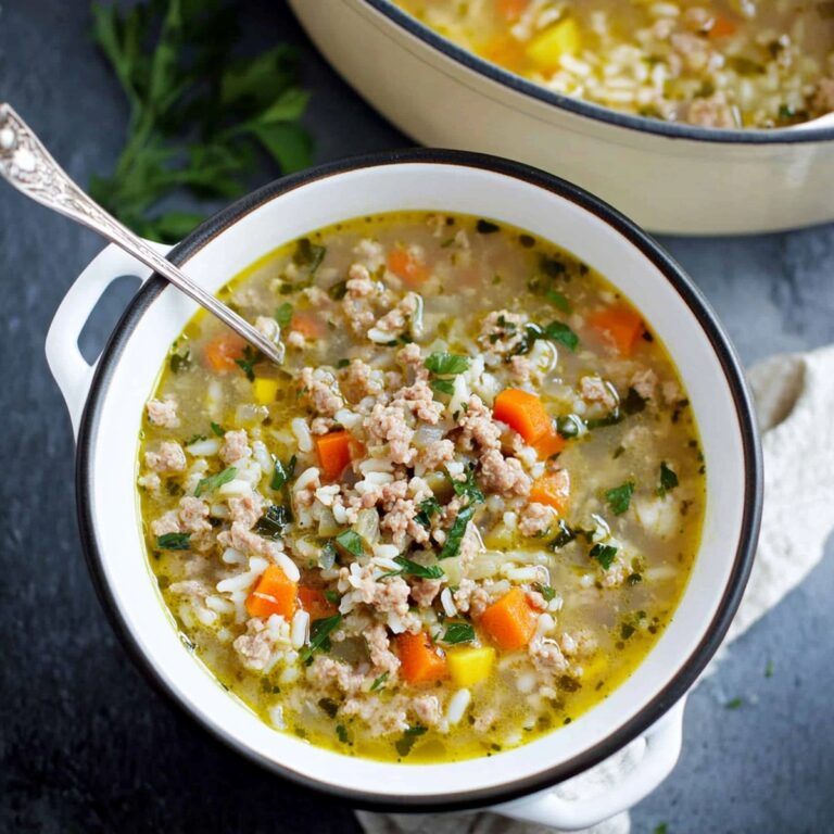 Hearty Ground Turkey And Rice Soup Recipe