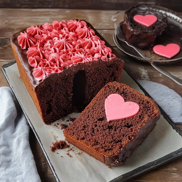 Hidden Heart Chocolate Loaf Cake Recipe