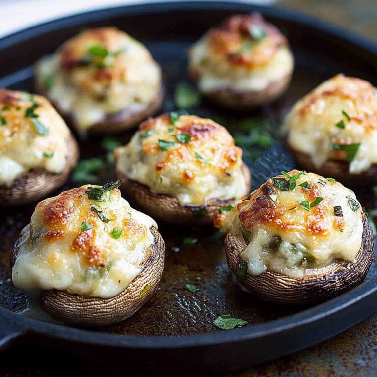 Spicy Jalapeno Popper Stuffed Mushrooms Recipe
