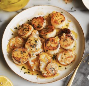 Crispy Lemon Butter Scallops Recipe
