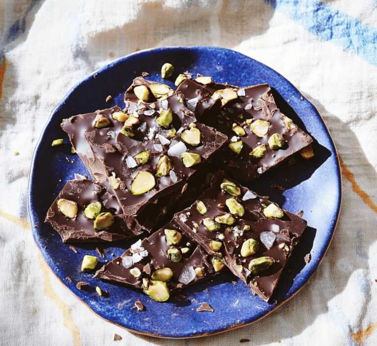 Roasted Hazelnut & Pistachio Dark Chocolate Bark Recipe