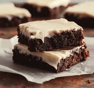 Gooey Brownies With Cream Cheese Frosting Recipe