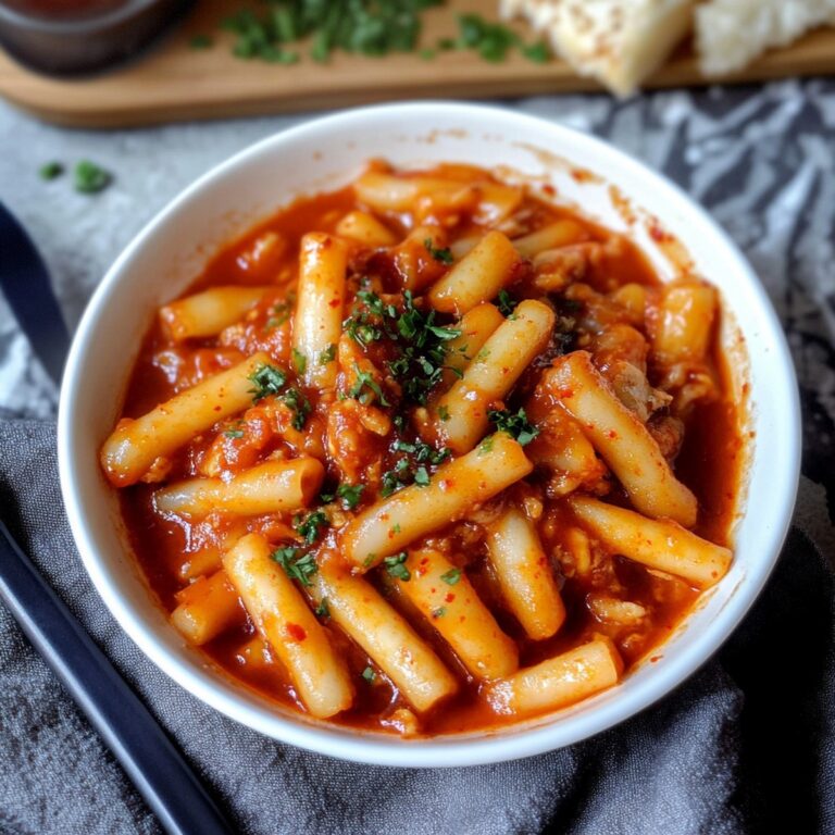 Tteokbokki (Spicy Korean Rice Cakes) Recipe