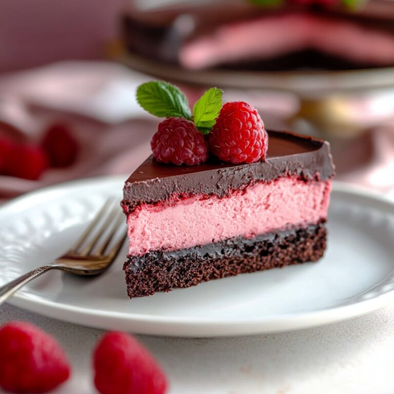 Silken Chocolate Raspberry Mousse Cake Recipe