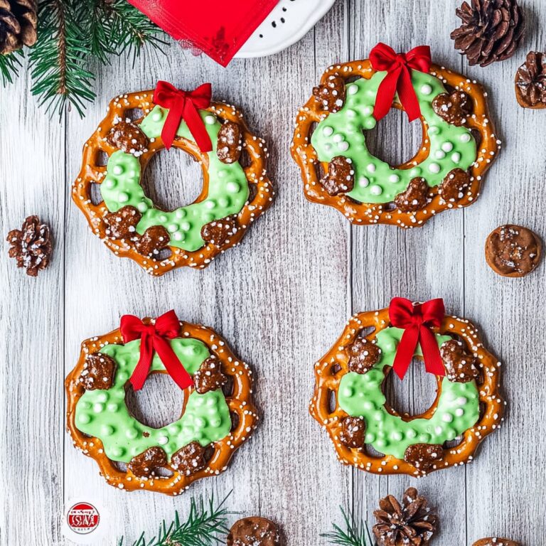 Festive Pretzel Wreaths Recipe