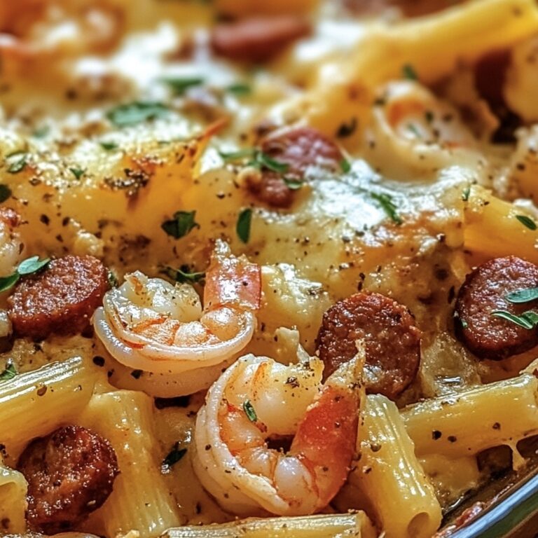 Louisiana Shrimp And Sausage Pasta Bake Recipe