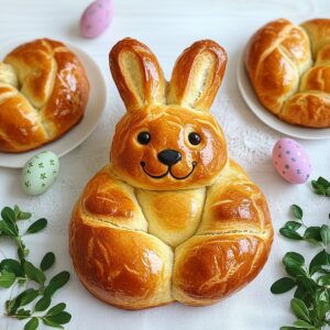 Festive Greek Easter Bunny Bread Recipe