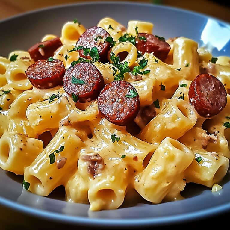 Cheesy Smoked Sausage Pasta Recipe