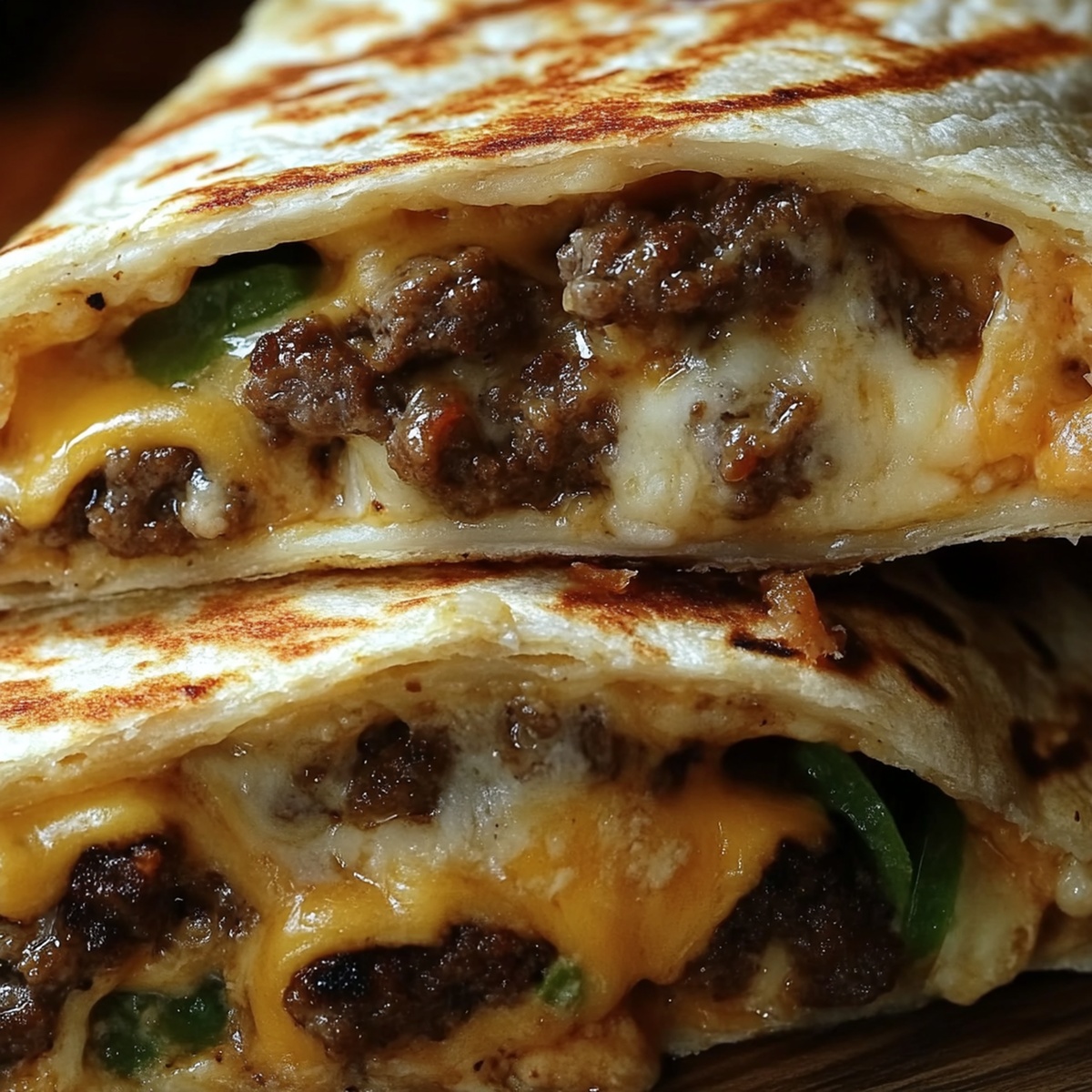 Grilled Cheeseburger Wraps Recipe