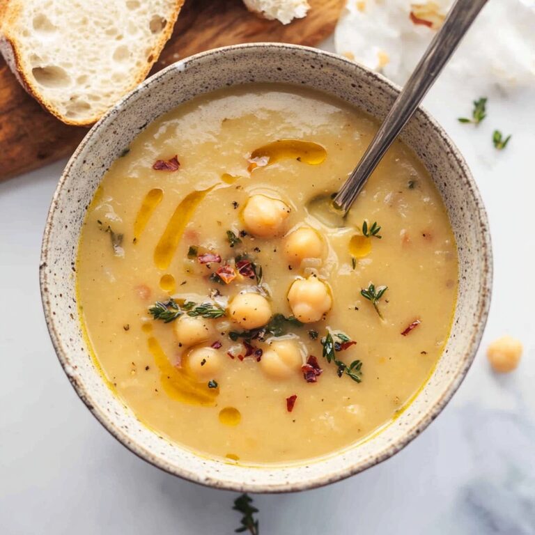 Vegan Garlic Chickpea Soup Recipe