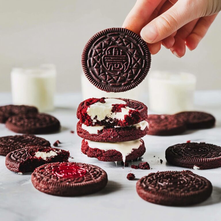 Crushed Oreo Red Velvet Cookies Recipe