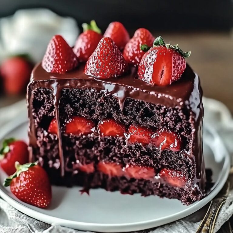 Heavenly Chocolate Strawberry Cake Recipe