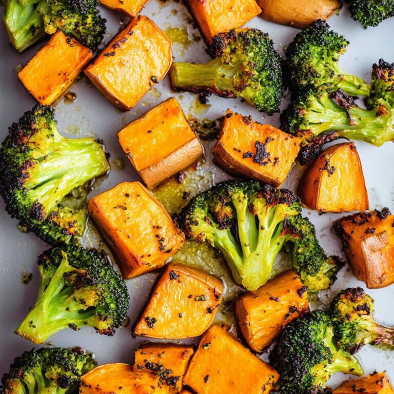 Crispy Roasted Broccoli And Sweet Potatoes Recipe