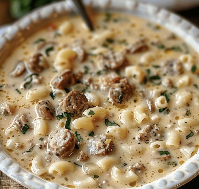 Creamy Parmesan Italian Sausage Ditalini Soup Recipe