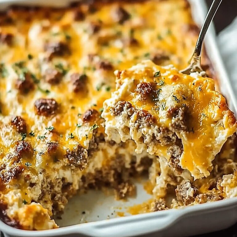 Hearty Breakfast Sausage And Cheese Casserole Recipe