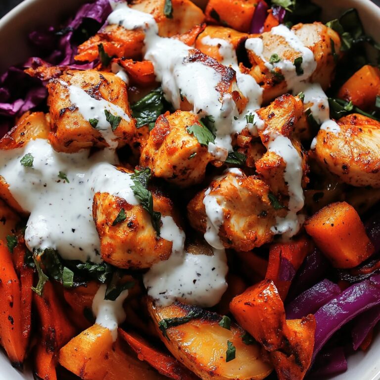Vibrant Spicy Chicken And Roasted Vegetable Bowls Recipe