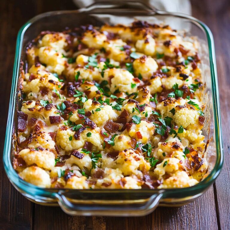 Cheesy Loaded Cauliflower Casserole Recipe