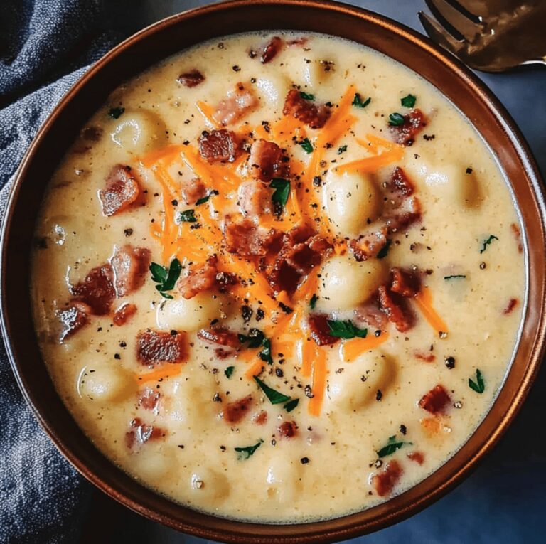Hearty Bacon Cheddar Gnocchi Soup Recipe