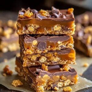 Irresistible Caramel Chocolate Crunch Bars Recipe