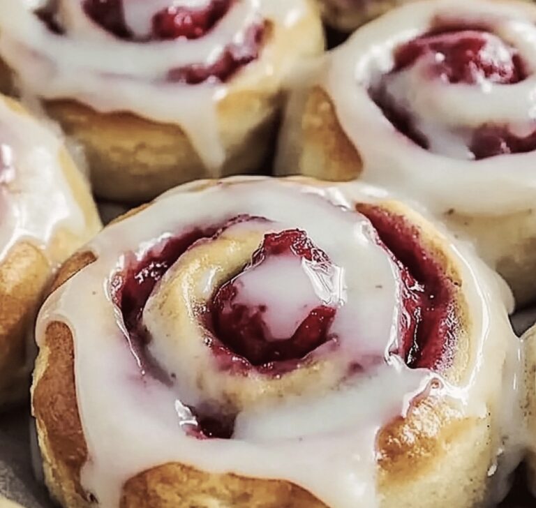 Raspberry Cinnamon Rolls With Lemon Glaze Recipe