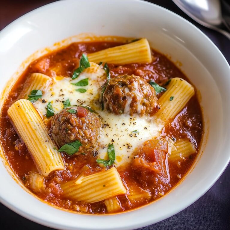 Rigatoni Meatball Soup Recipe