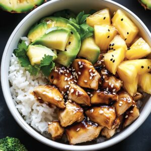 Sweet Chicken Teriyaki Pineapple Bowls Recipe