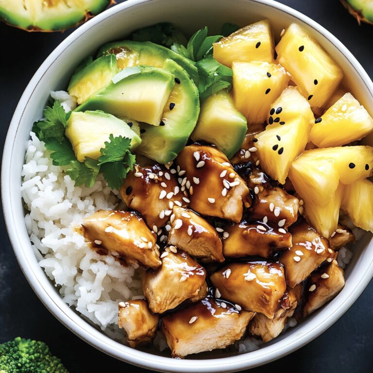 Sweet Chicken Teriyaki Pineapple Bowls Recipe