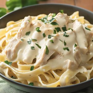 Velvety Chicken Fettuccine Alfredo Recipe