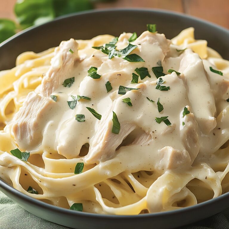 Velvety Chicken Fettuccine Alfredo Recipe
