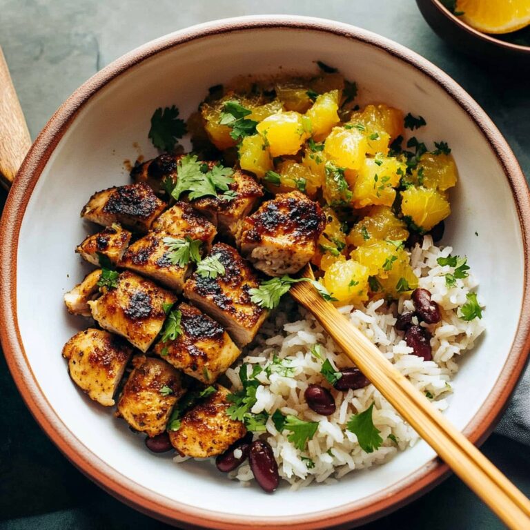 Vibrant Cilantro Orange Chicken With Rice And Beans Recipe