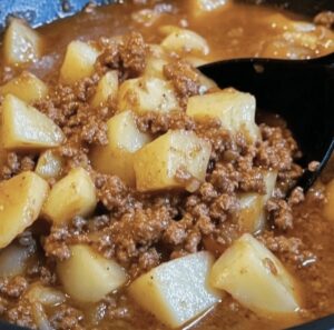 Hearty Ground Beef With Potatoes Recipe