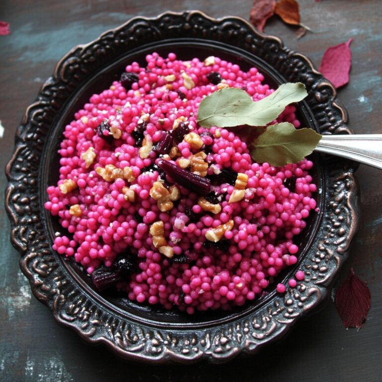 Pink Beet Couscous With Pecans Recipe