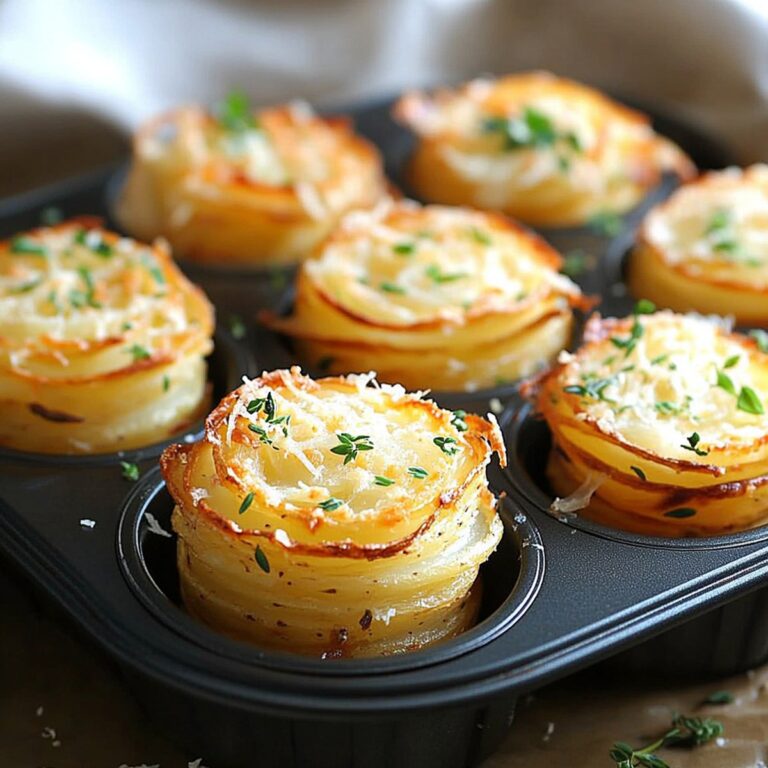 Parmesan Potato Stacks In Muffin Tin Recipe