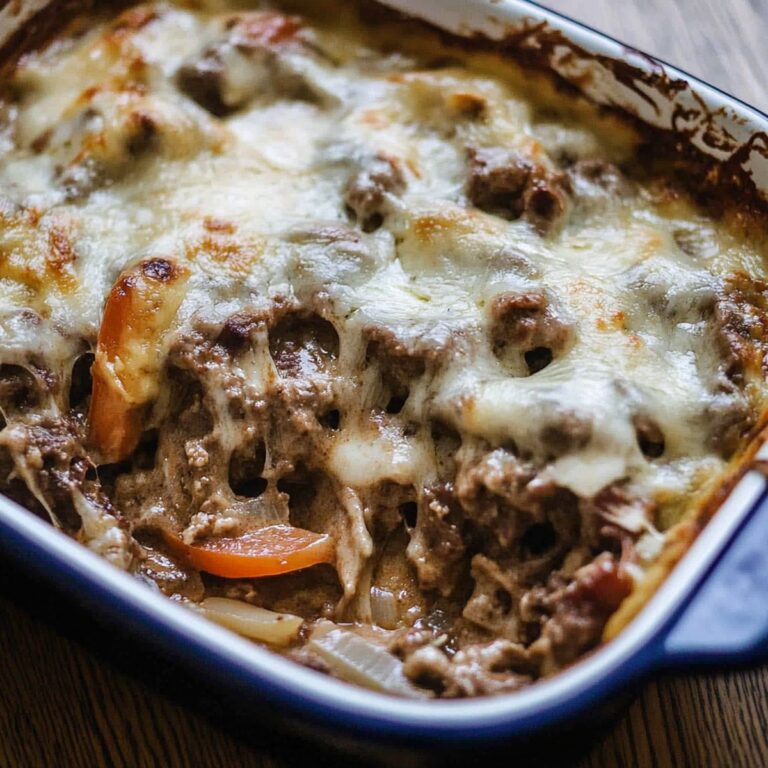 Hearty Smoked Philly Cheesesteak Casserole Recipe