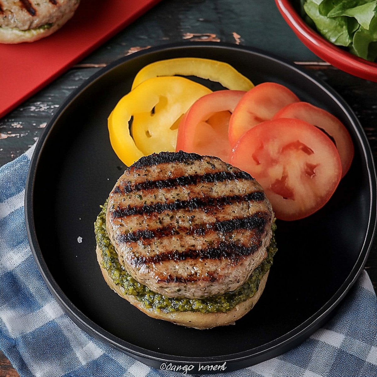 Juicy Pesto Turkey Burgers Recipe