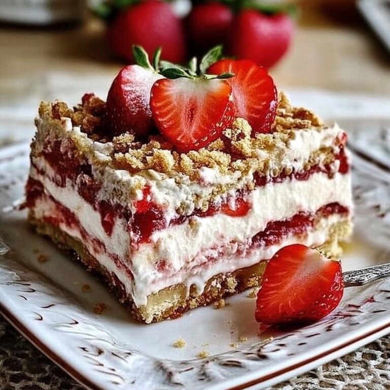 No Bake Strawberry Cheesecake Lasagna Recipe