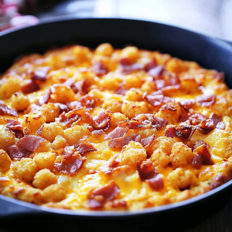 Tater Tot Breakfast Pizza Recipe