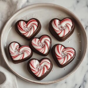 Festive Candy Cane Chocolate Hearts Recipe