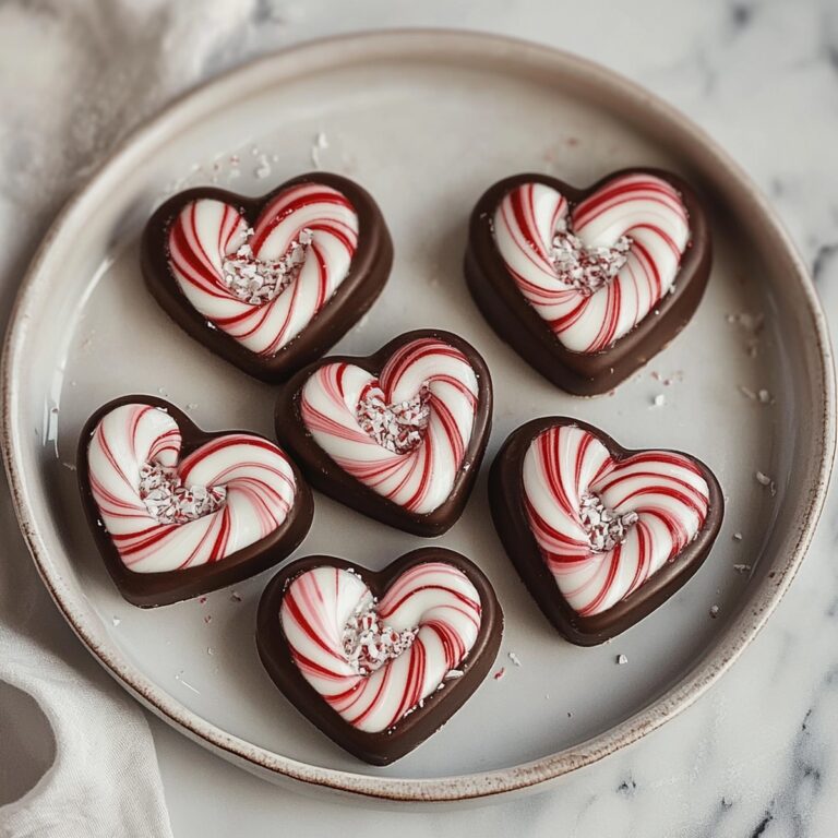 Festive Candy Cane Chocolate Hearts Recipe