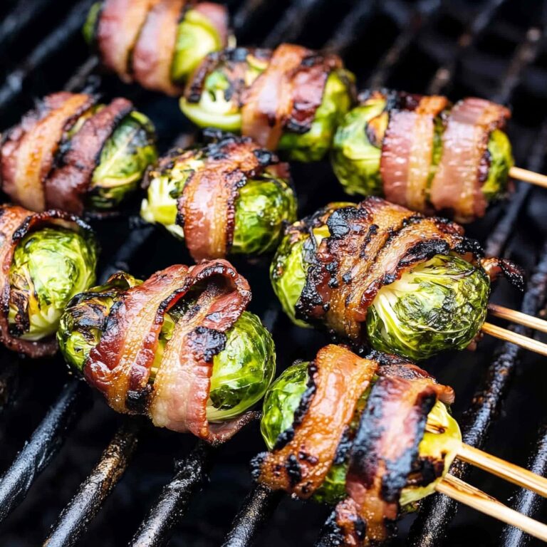 Crispy Bacon-Wrapped Grilled Brussels Sprouts Recipe