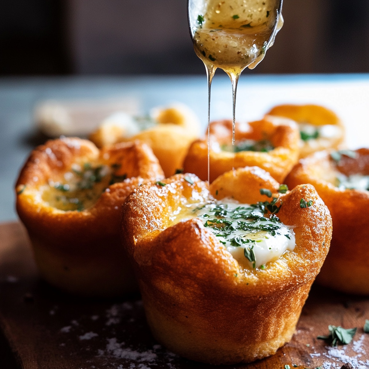 Cornmeal Popovers With Herb Honey Butter Recipe
