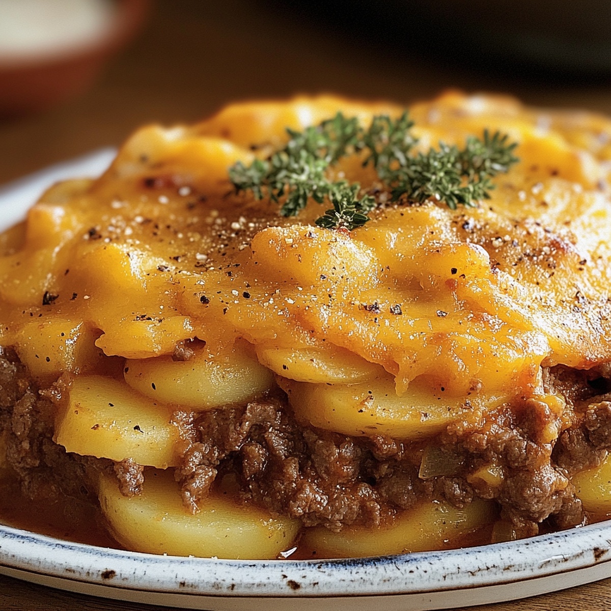 Cowboy Style Beef And Potato Casserole Recipe