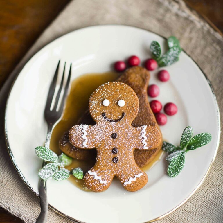 Festive Gingerbread Men Pancakes Recipe