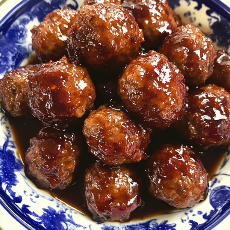 Tangy Slow Cooker Raspberry Balsamic Glazed Meatballs Recipe