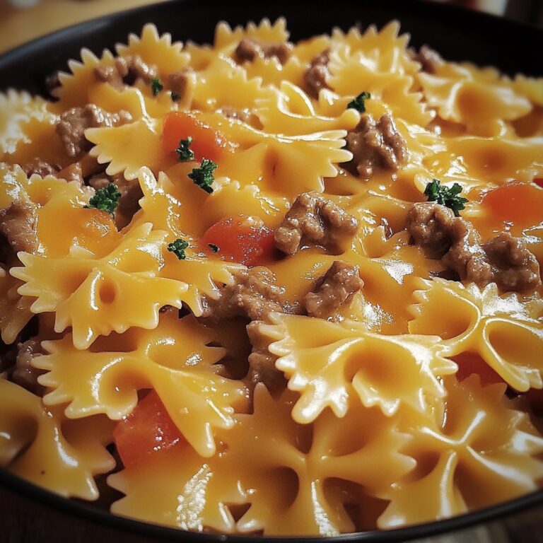 Velveeta Beef Bowtie Pasta Recipe