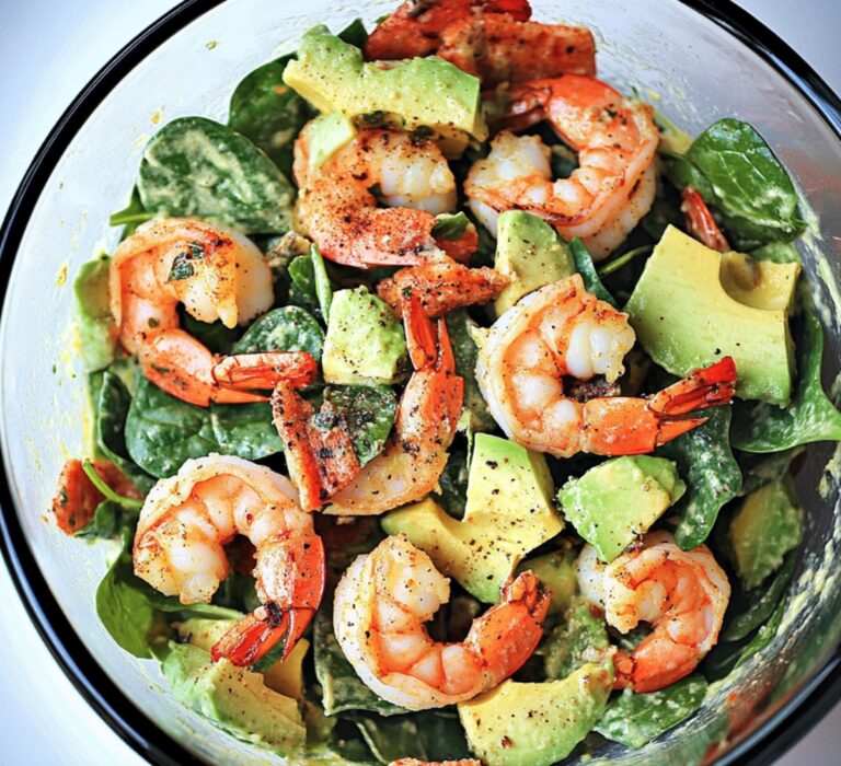 Vibrant Shrimp Avocado And Spinach Salad Recipe