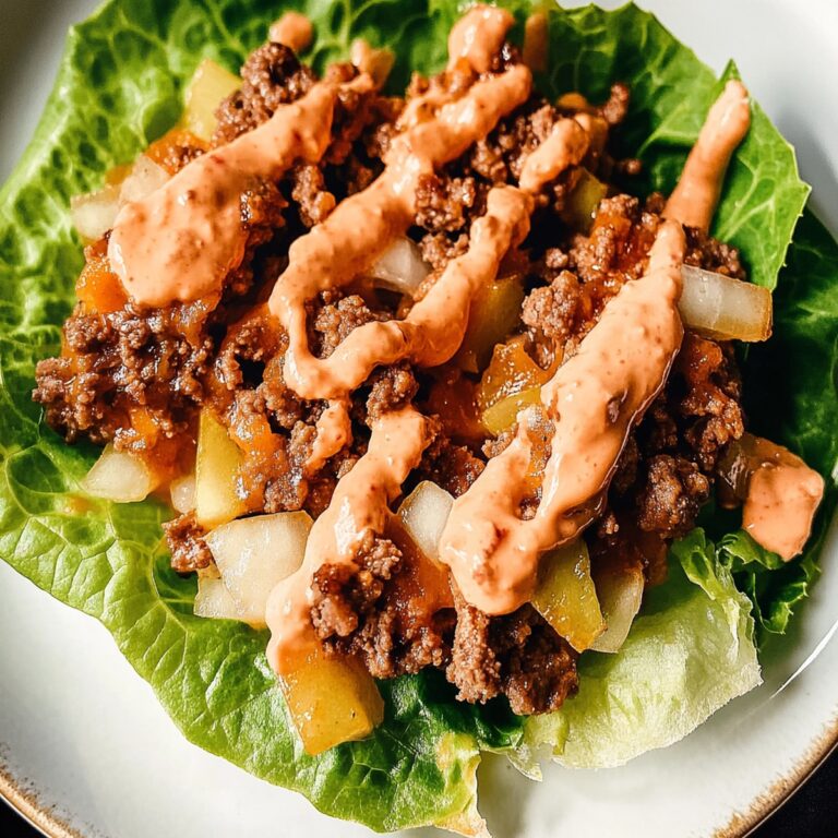 Crispy Cheeseburger Lettuce Wraps Recipe