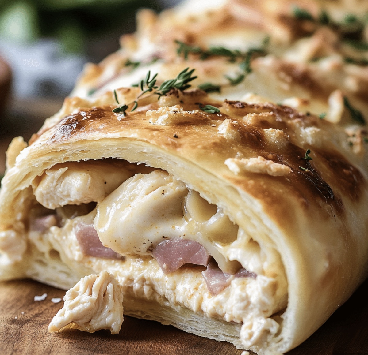Chicken Cordon Bleu Stromboli Recipe